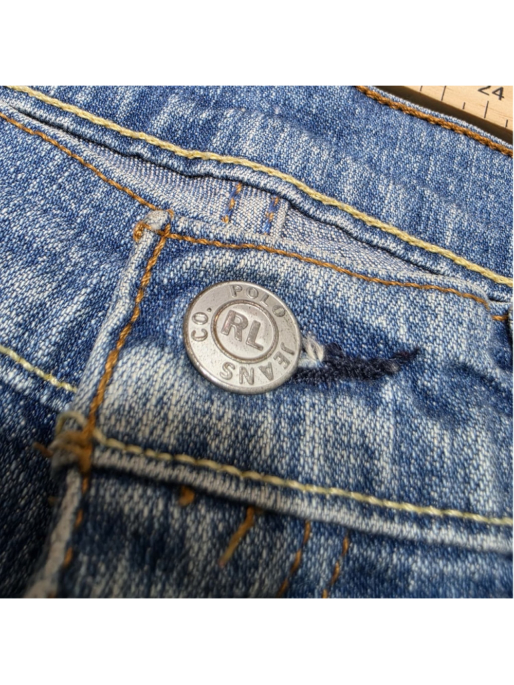 Polo Jeans Co Ralph Lauren Womens 10x32 Blue Denim Bootcut Jeans - Picture 4 of 11